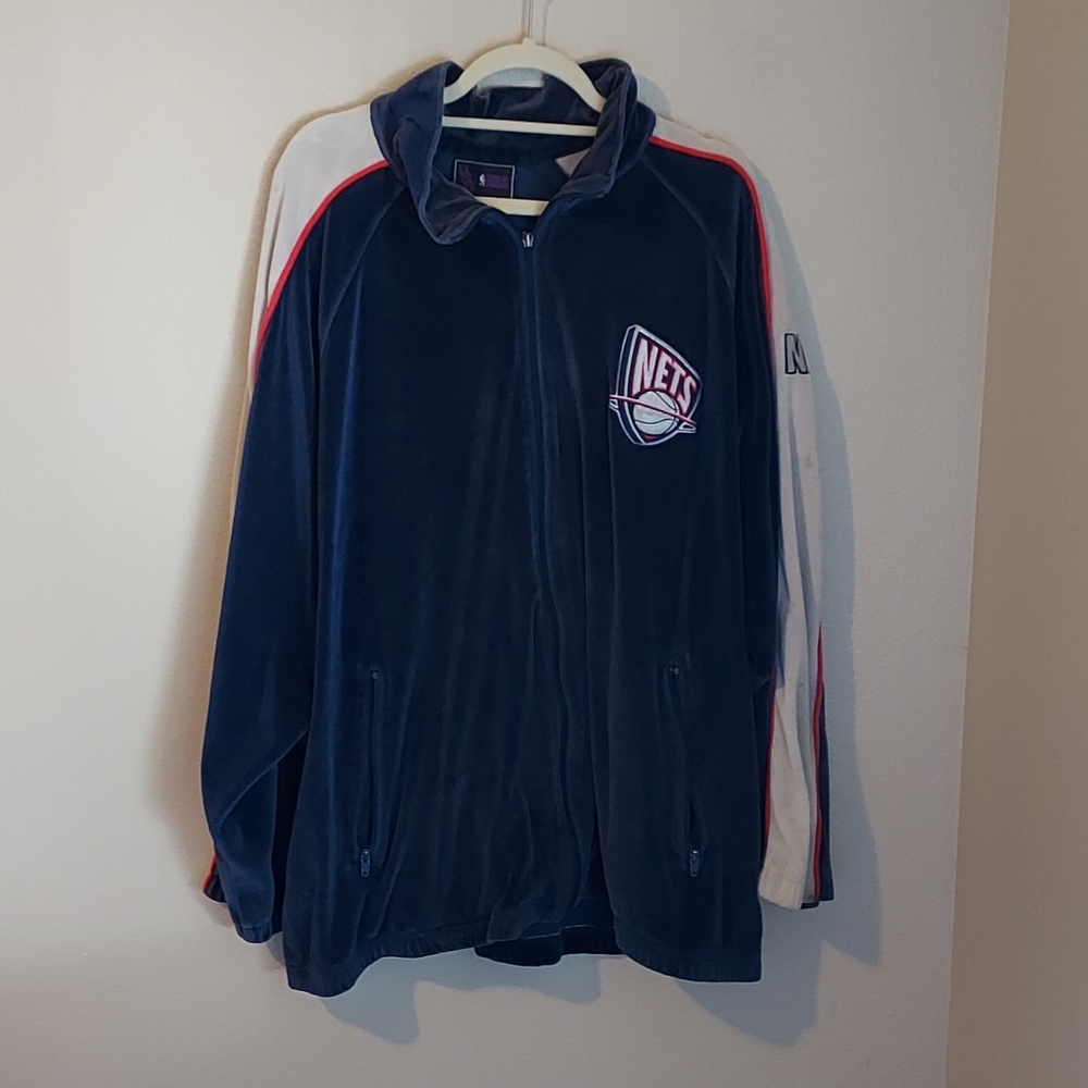 Vintage Nets NBA Velour Full Zip Jacket